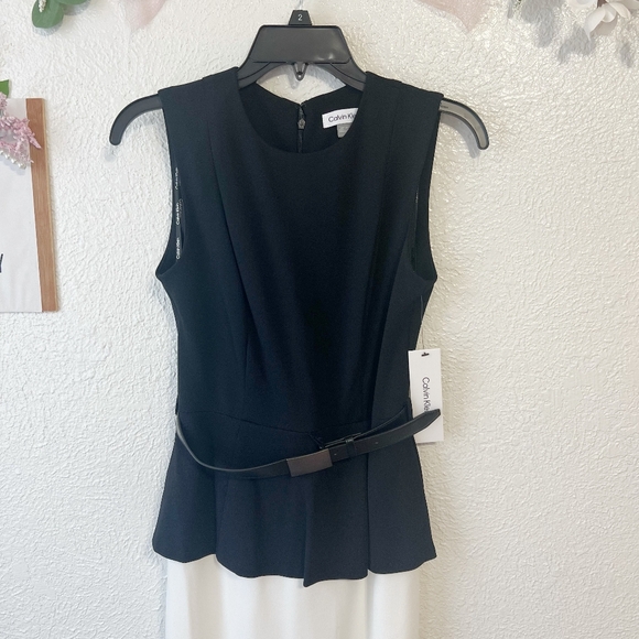 🎉NWT Calvin Klein Crewneck Color-Block Midi Dress - Picture 5 of 12